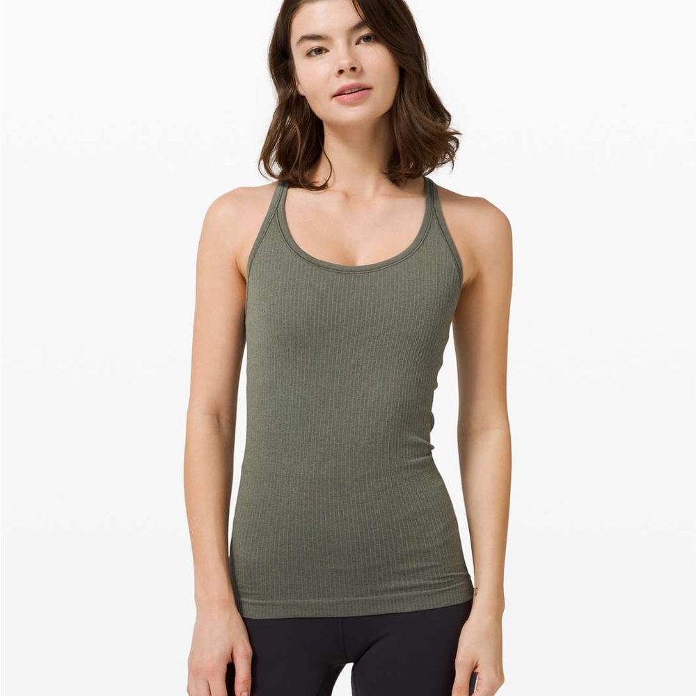 Lululemon Ebb To Street Tank For B/C Cup Grey Sage Sz 4. Very gently used.